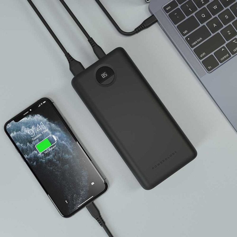 Powerology Quick Charge Power Bank 30000mAh PD 45W Black