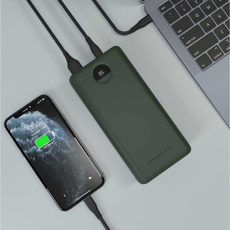 Powerology Quick Charge Power Bank 30000mAh PD 45W Green