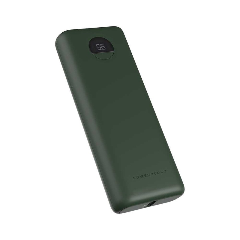 Powerology Compact Power Bank 20000mAh PD 30W Green Powerology Compact Power Bank 20000mAh PD 30W Green