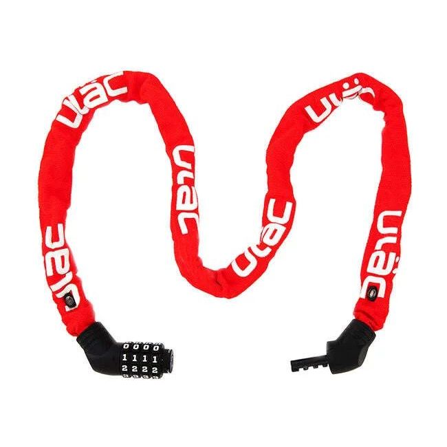 Ulac Street Fighter Steel Chain Lock Combo Red