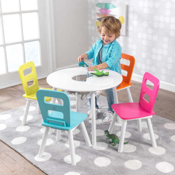 Kidkraft Round Storage Table & 4 Chair Set