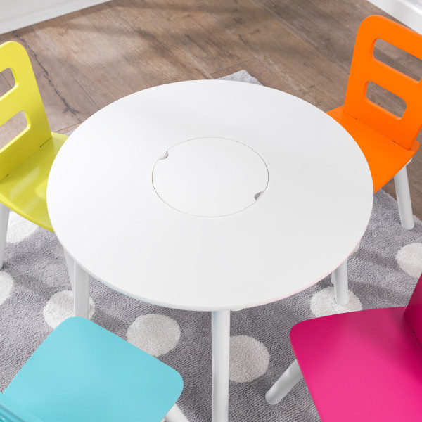 Kidkraft Round Storage Table & 4 Chair Set