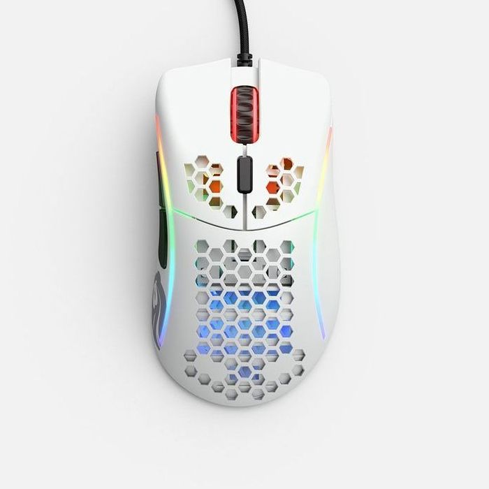 Glorious Gaming Model D Minus Glossy White Gaming Mouse