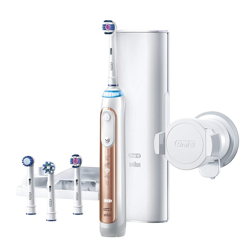 Oral-B Genius 9000 Rose Gold Electric Toothbrush With Smart Travel Case And USB Charger