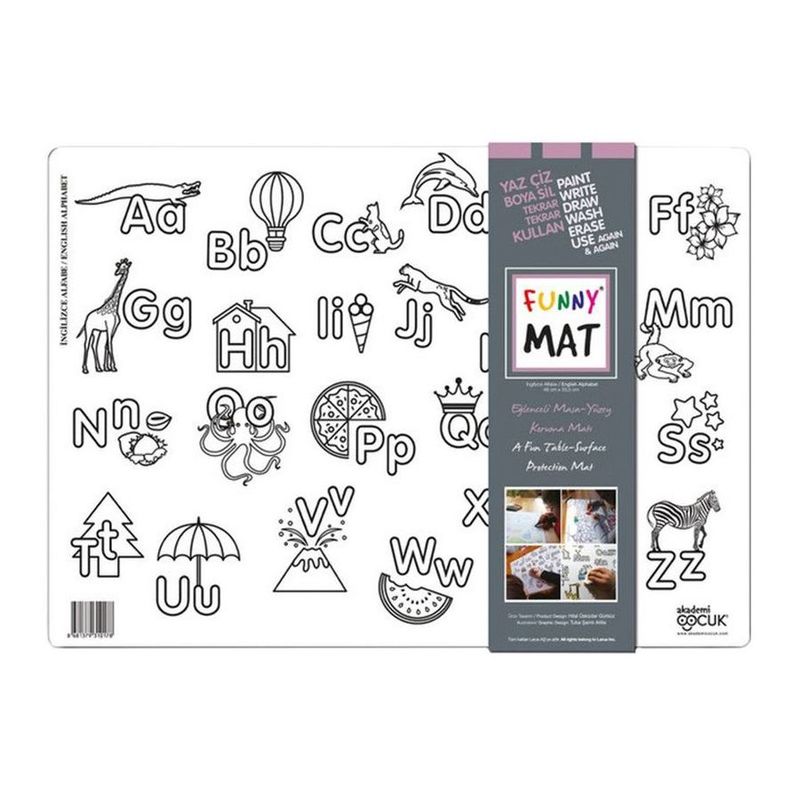 Funny Mat Activity Placemat English Alphabet