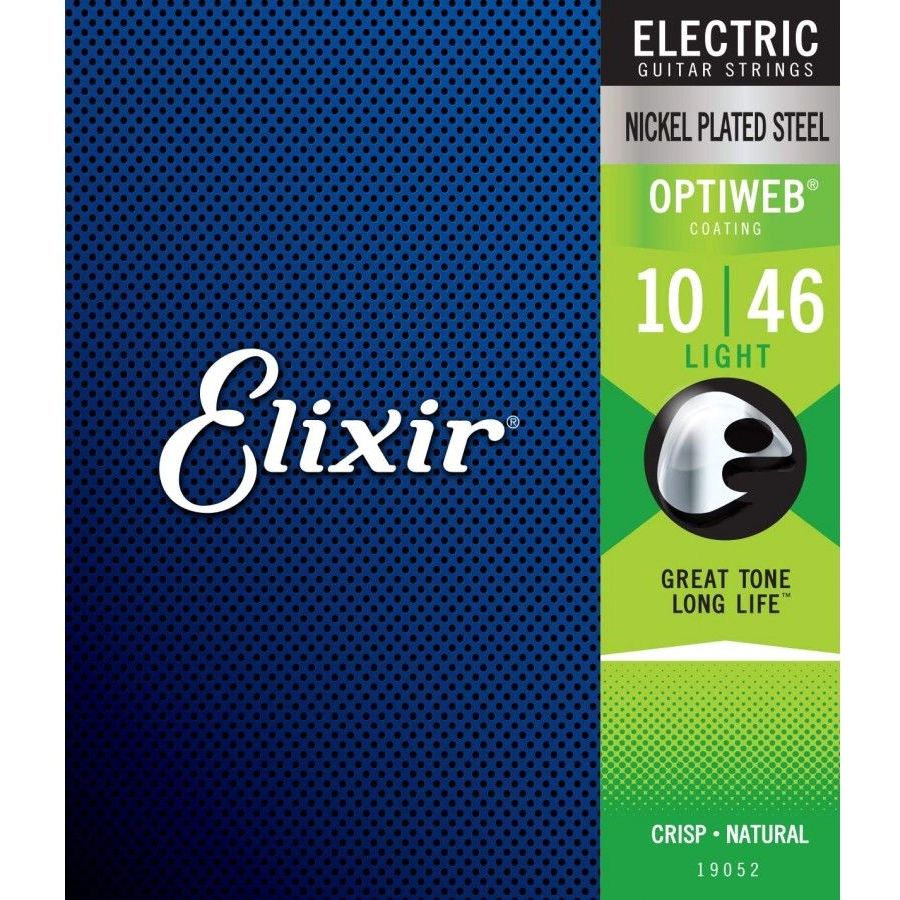 Elixir Strings 19052 Optiweb Electric Guitar Strings - .010-.046 Light