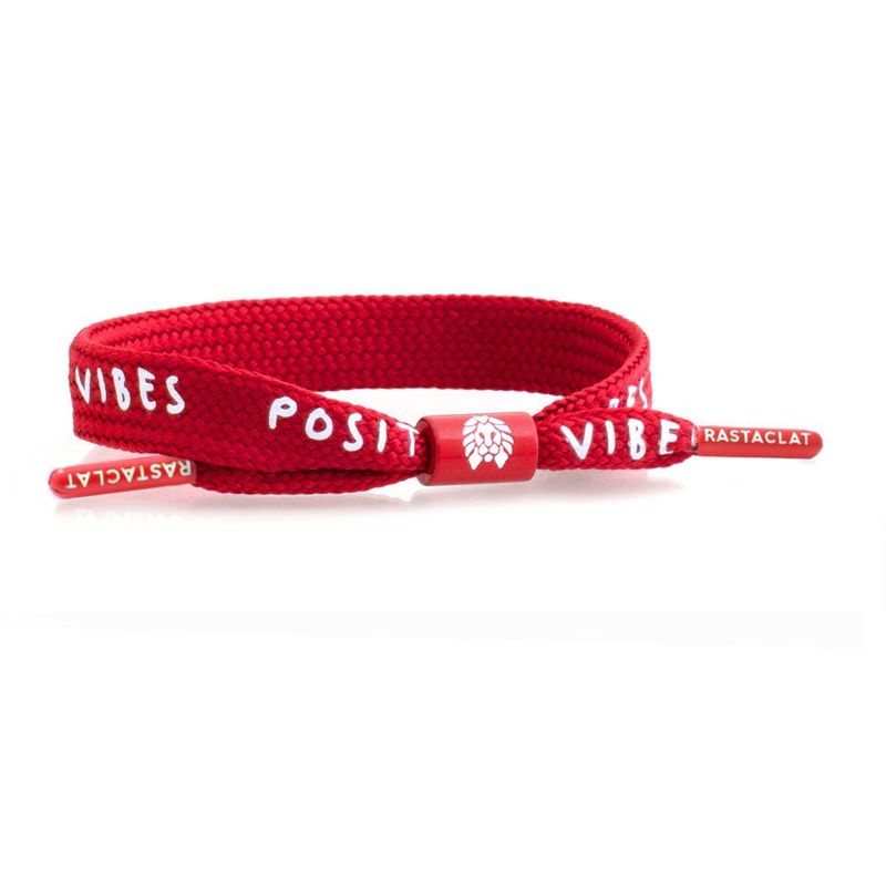 Rastaclat Positive Vibes - Dark Red Lace Men's Bracelet Red Rastaclat Positive Vibes - Dark Red Lace Men's Bracelet Red