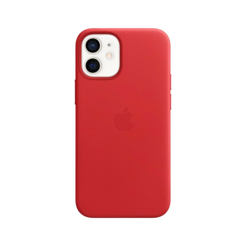 Apple Leather Case (Product) Red with MagSafe for iPhone 12 Mini Apple Leather Case (Product) Red with MagSafe for iPhone 12 Mini