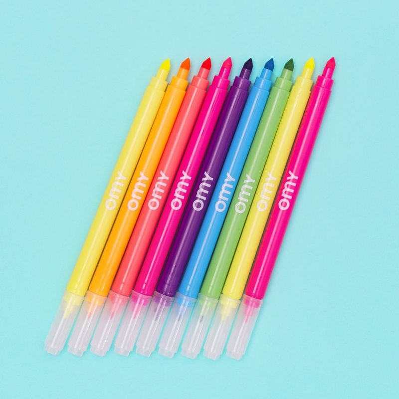 Omy Box Of 9 Felt Pen Neon