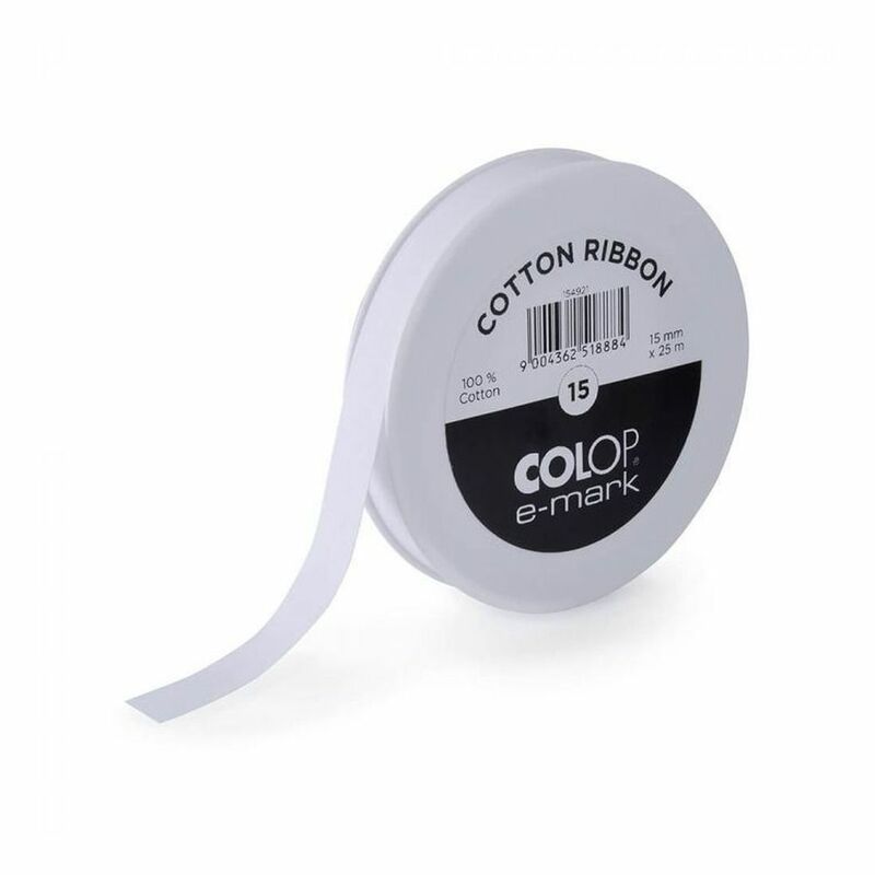 Colop E-Mark Coton Ribbon 15mm x 25m Colop E-Mark Coton Ribbon 15mm x 25m