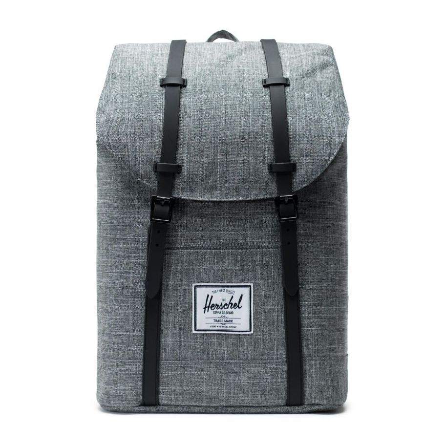 Herschel Retreat Raven Crosshatch/Black Rubber Backpack