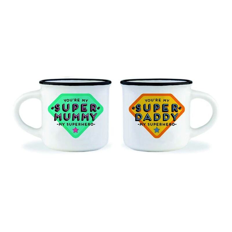 Legami Espresso for Two - Porelain Coffee Mugs 50 ml - Super Mum & Dad (Set of 2) Legami Espresso for Two - Porelain Coffee Mugs 50 ml - Super Mum & Dad (Set of 2)