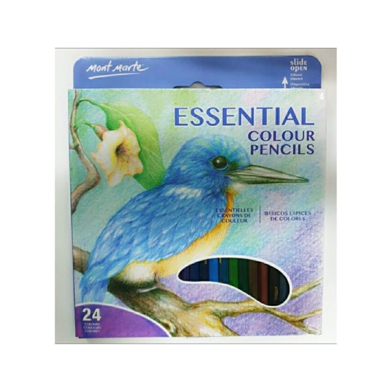 Mont Marte Colour Pencils 24Pc - Essential Colours Color Pencils