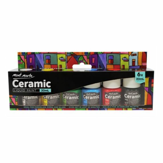 Mont Marte Ceramic Liquid Paint 20ml (Set of 6)