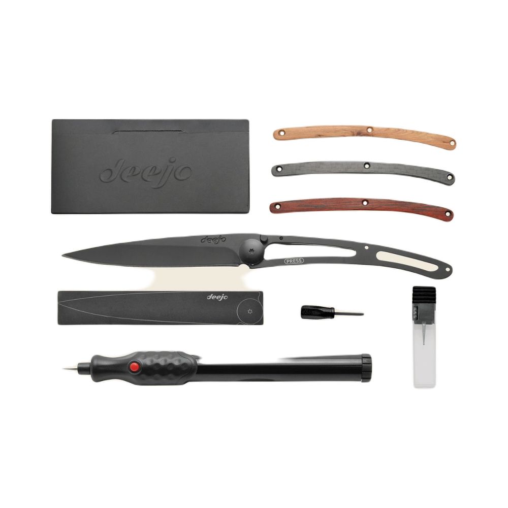 Deejo 37G Pocket Knife Engraving Kit 'Tattoo Your Deejo' - (Black)