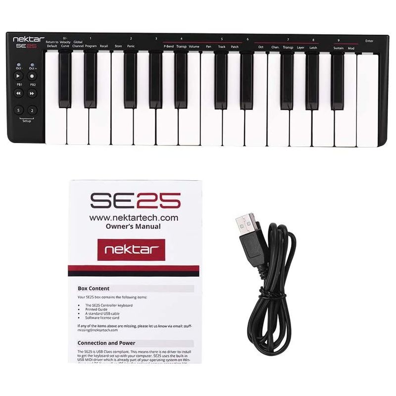 Nektar 25 Keys Mini USB Midi Controller Keyboard