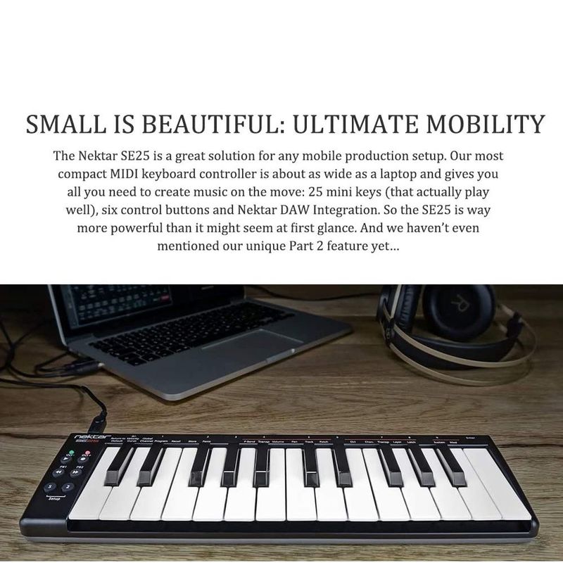 Nektar 25 Keys Mini USB Midi Controller Keyboard