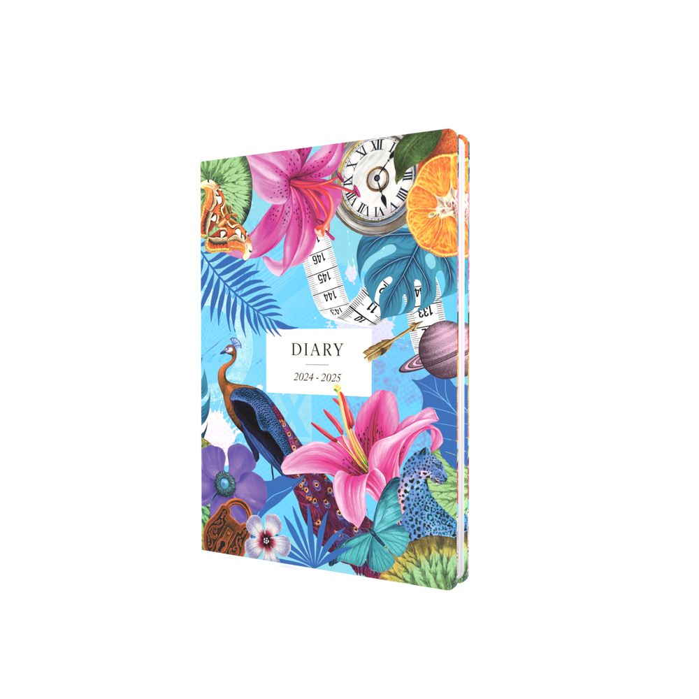 Collins Debden Maximalism Academic Aug 2024 - Aug 2025 A5 Week To View Mid Year Diary Planner School/ College/ University Term Journal - - Yellow - MX153M.645-2425 (224 Sheets)