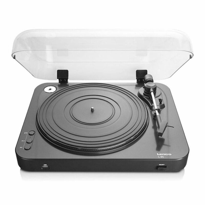 Lenco L-85 Belt-Drive Turntable with Built-in Preamp & Autostop Return - Black