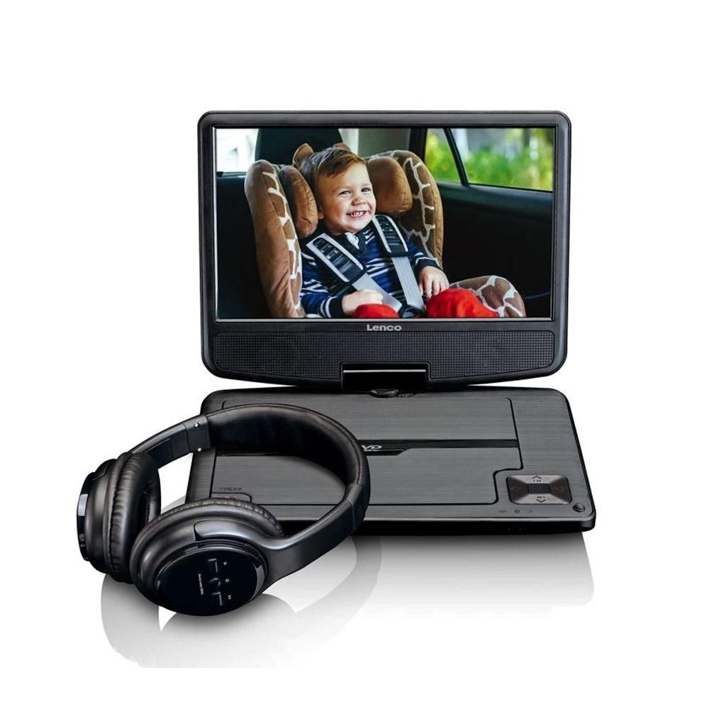 Lenco DVP-947 Portable Bluetooth DVD Player 9 Inch Screen with Headphones