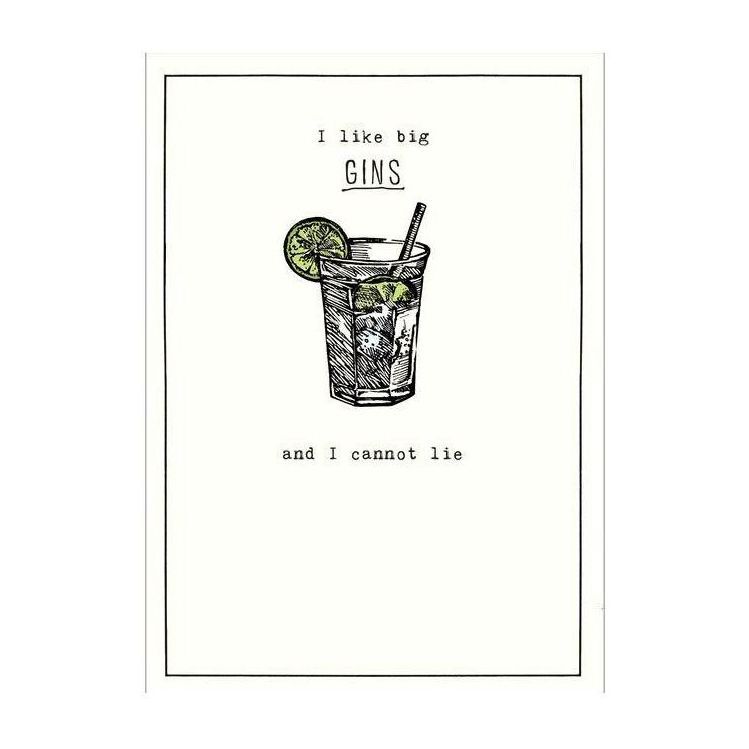 Etched Big Gins And I Cannot Lie Greeting Card Etched Big Gins And I Cannot Lie Greeting Card