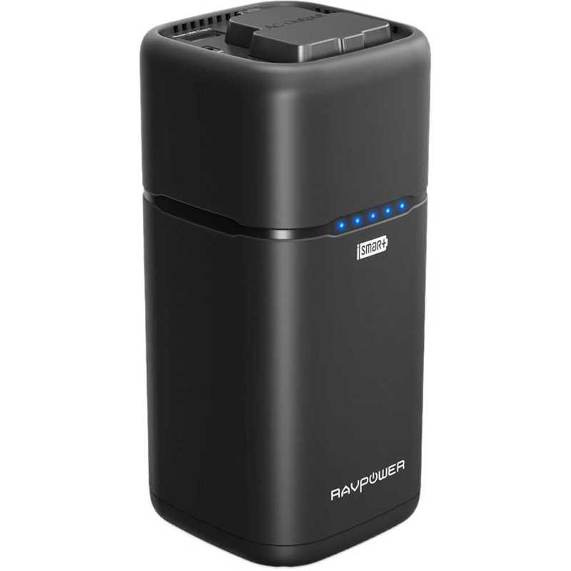 RAVPower 20100mAh Black Power Bank with Built-In AC Charger