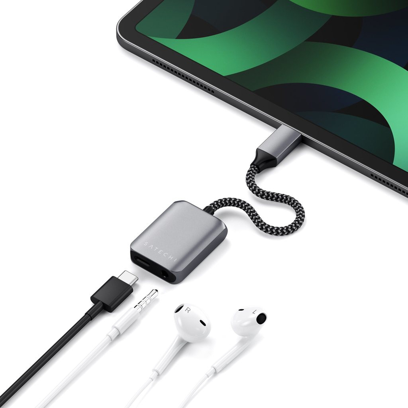 Satechi USB-C PD Audio Adapter Space Gray