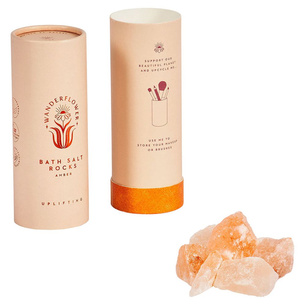 Wanderflower Bath Salt Rocks Amber Orange 150ml