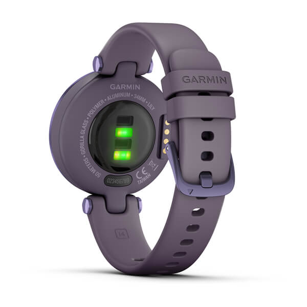 Garmin Lily Sport Midnight Orchid Bezel with Deep Orchid Case and Silicone Band Smartwatch