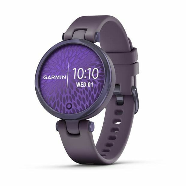 Garmin Lily Sport Midnight Orchid Bezel with Deep Orchid Case and Silicone Band Smartwatch