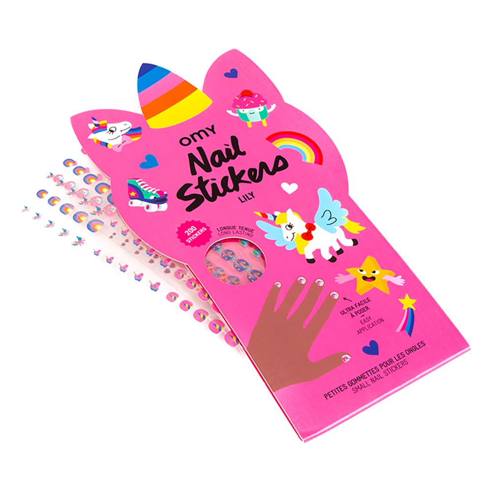 Omy Nail Stickers Lily Pink