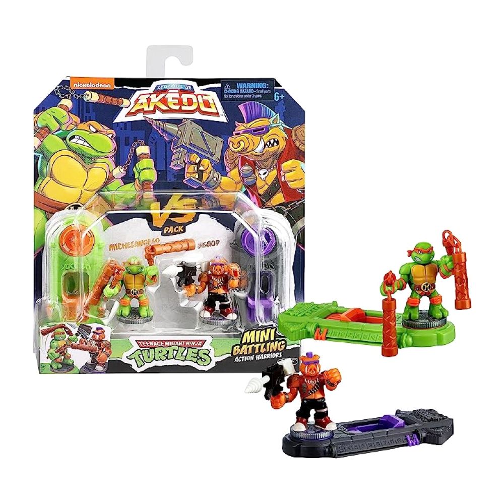 Legends Of Akedo Tmnt Michael Angelo Vs Bebop Mini Battling Action Warriors 15243