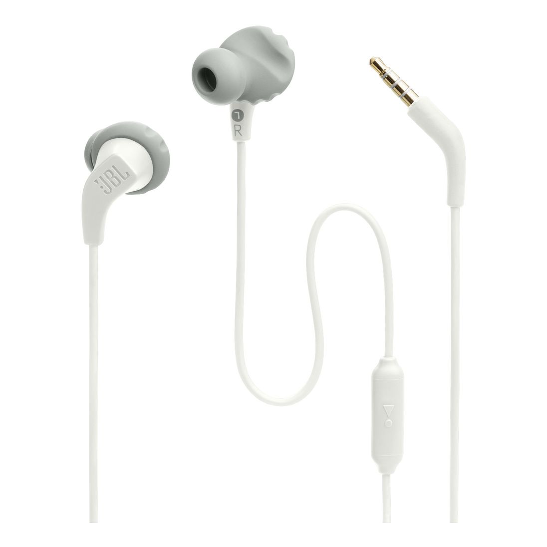 JBL Endurance Run2 Wired Waterproof Wired Sports In-Ear Headphones - White