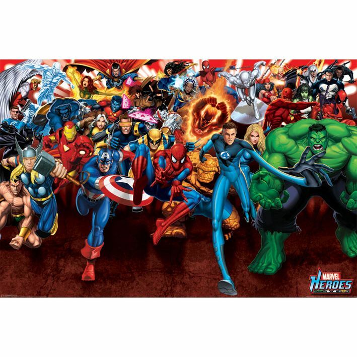 Pyramid Posters Marvel Heroes Attack Maxi Poster (61 x 91.5 cm)