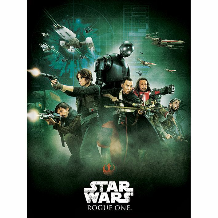 Pyramid Posters Star Wars Rogue One Attack Canvas Print (60 x 80 cm)