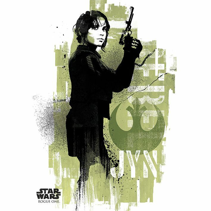 Pyramid Posters Star Wars Rogue One Jyn Grunge Canvas Print (60 x 80 cm)