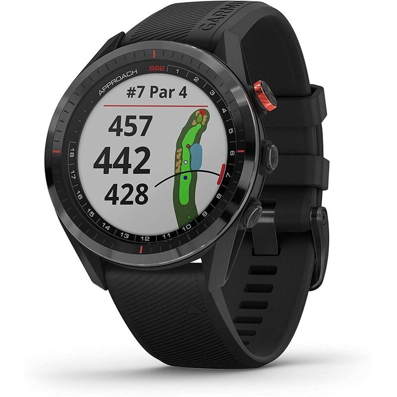 Garmin Approach S62 Bundle Black Ceramic Bezel with Black Silicone Band Smartwatch