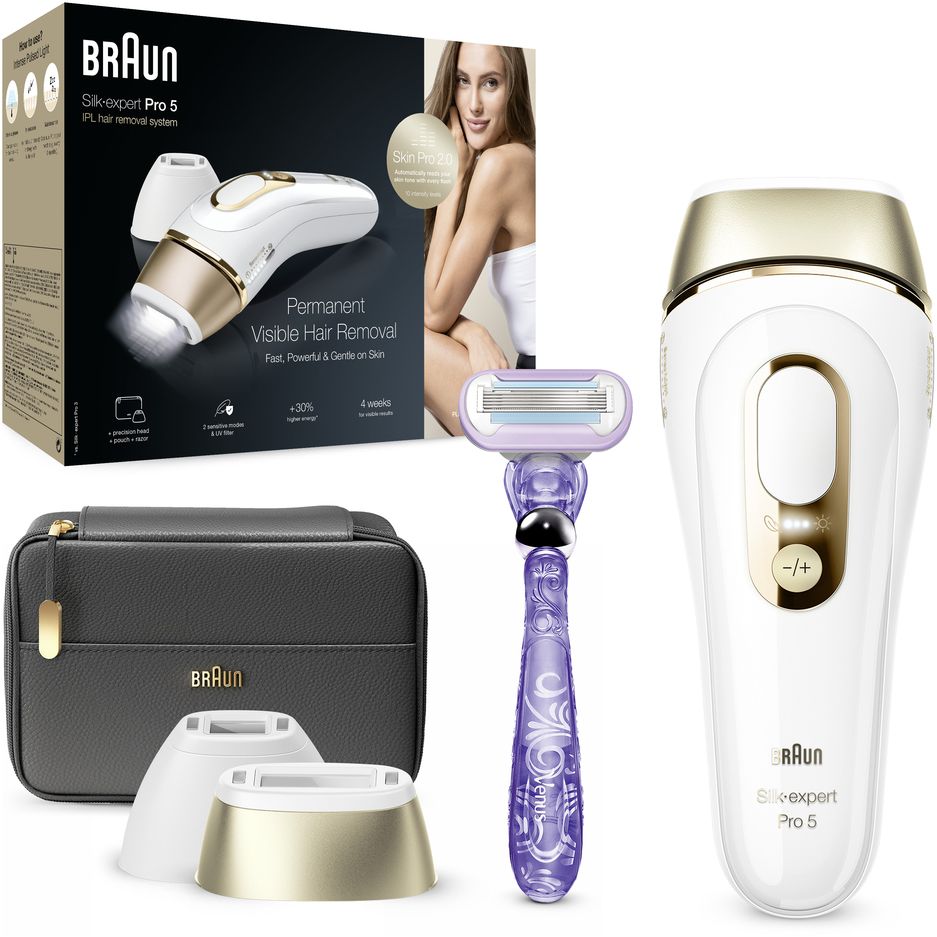 Braun Silk-expert PL 5147 IPL Hair Removal System with 3 Extras : Precision Head/Venus Razor/Premium Bag