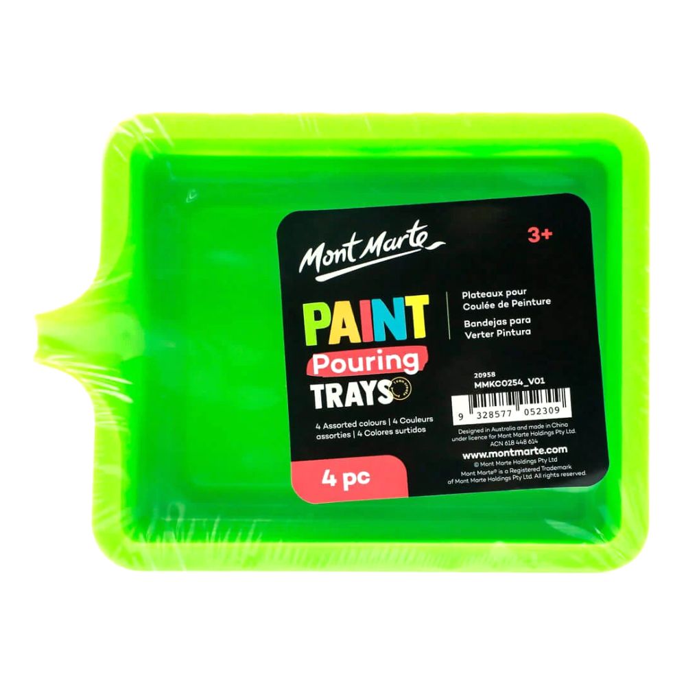 Mont Marte Paint Pouring Trays (4 Pieces)