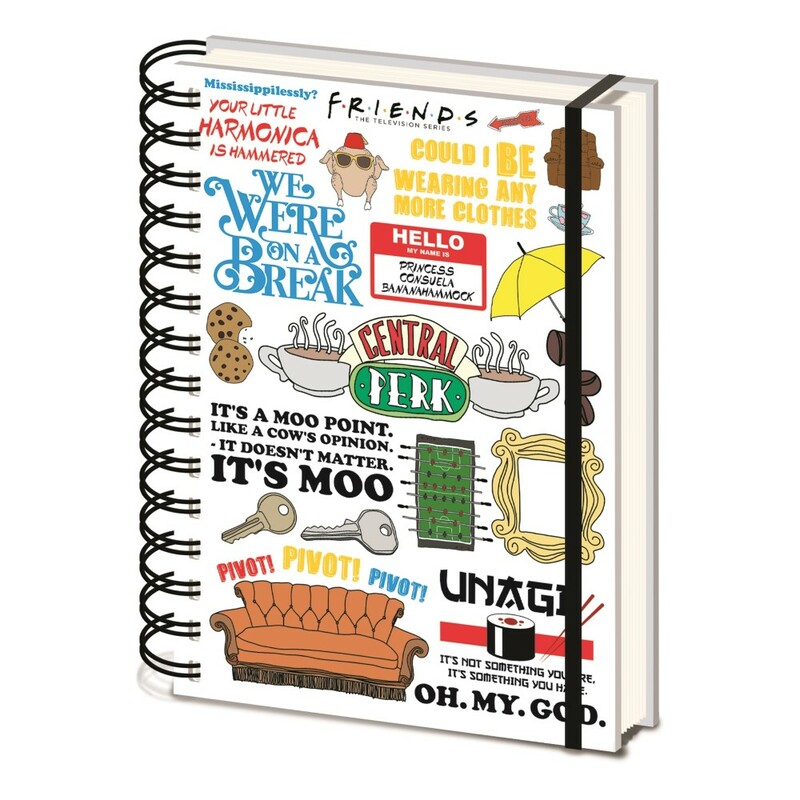 Friends The One With The Quotes A5 Wiro Notebook Friends The One With The Quotes A5 Wiro Notebook