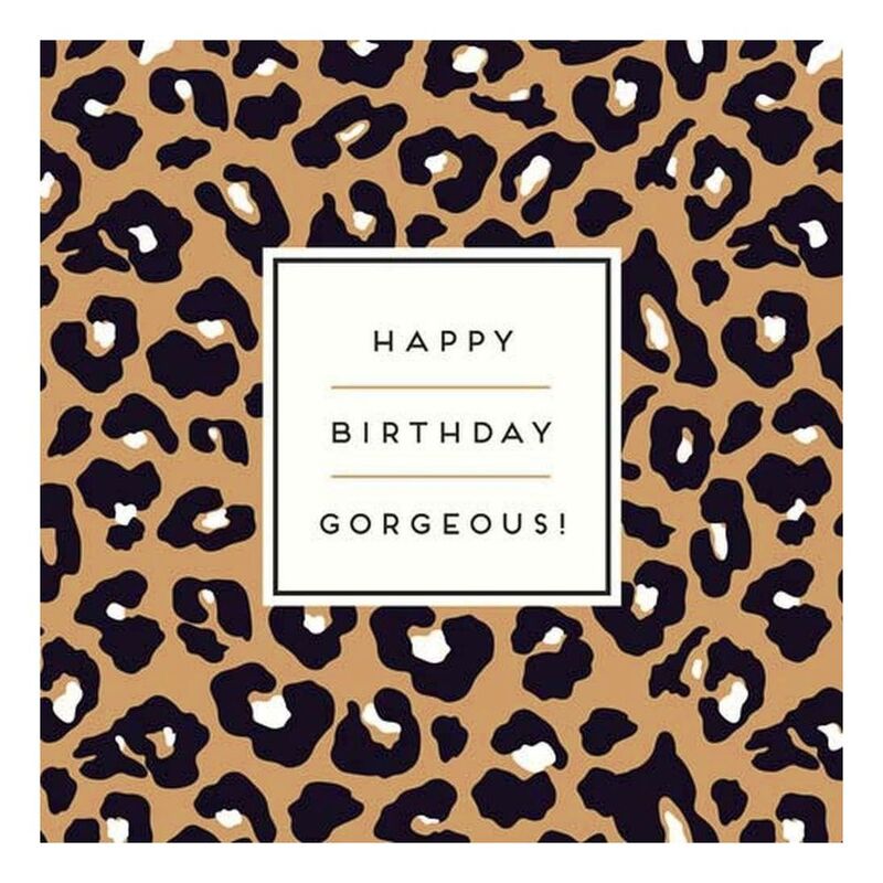 Alice Scott Leopard Print Gorgeous Greeting Card (160 x 156mm)