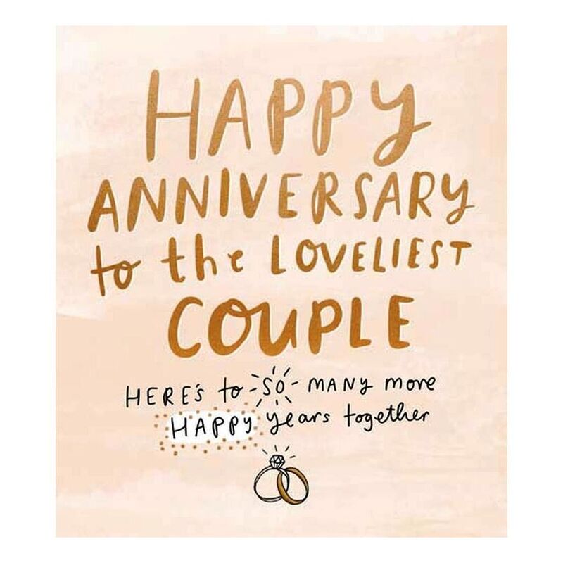 The Happy News Loveliest Couple Anniversary Greeting Card (160 x 176mm) The Happy News Loveliest Couple Anniversary Greeting Card (160 x 176mm)