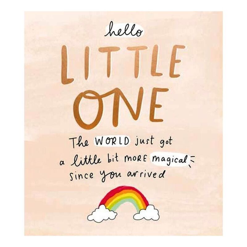 The Happy News Hello Little One Rainbow Greeting Card (160 x 176mm)