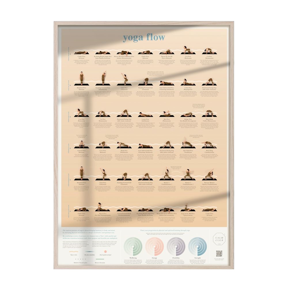 Calm Club Yoga Flow Poses Poster (50 x 70cm)