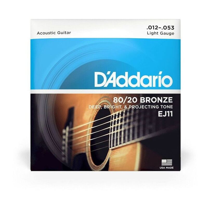 D'Addario EJ11 80/20 Bronze Acoustic Guitar Strings - Light (12 - 53) D'Addario EJ11 80/20 Bronze Acoustic Guitar Strings - Light (12 - 53)