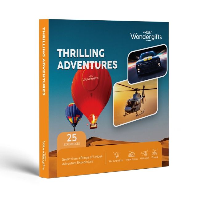 Wondergifts Thrilling Adventures Experience Gift Box - Hot Air Balloon, Helicopter Rides & More