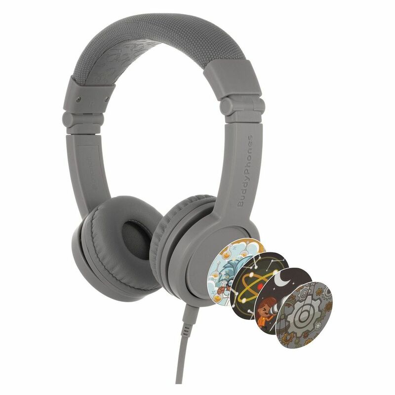 Buddyphones Explore Plus Foldable Headphone with Mic - Grey Matt Buddyphones Explore Plus Foldable Headphone with Mic - Grey Matt