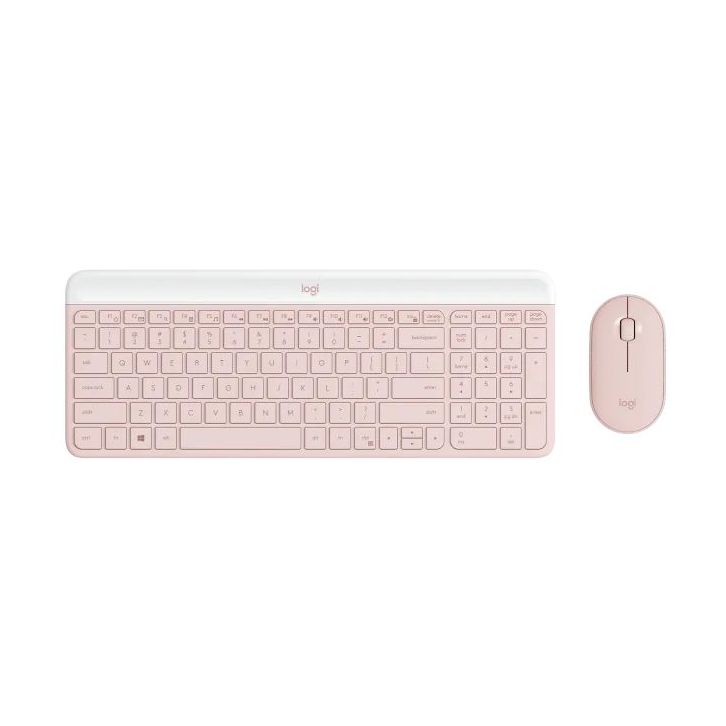 Logitech 920-011322 MK470 Slim Wireless Keyboard and Mouse Combo - Rose (US English)