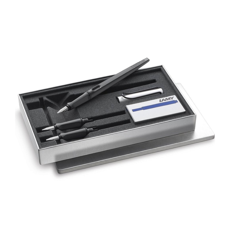 Lamy Joy Fountain Pen Set Silver/Black Lamy Joy Fountain Pen Set Silver/Black