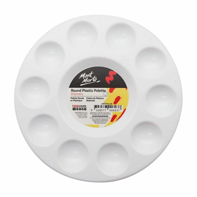 Mont Marte Round Plastic Palette 17cm